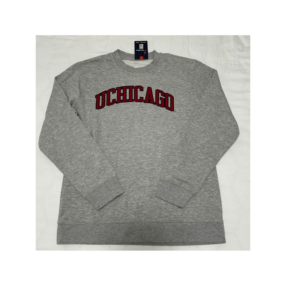 Fanatics University of Chicago UChicago Crewneck Sweatshirt Steel Heather Gray L